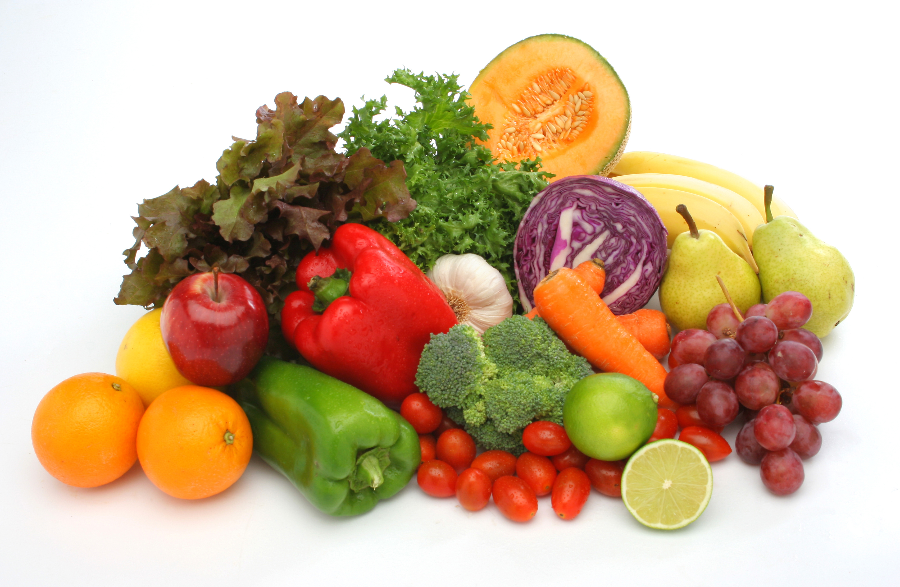 Colorful Fresh Group Of Vegetables And Fruits